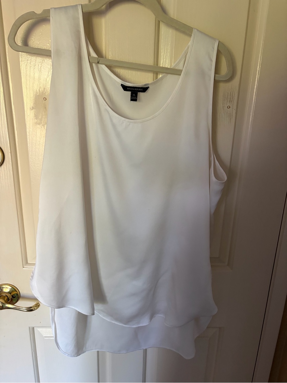 Banana Republic White Layered Sleeveless Camisole